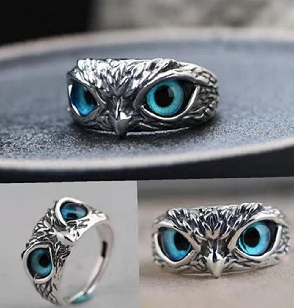silver plated owl ring pack of 2 unisex gift ring india