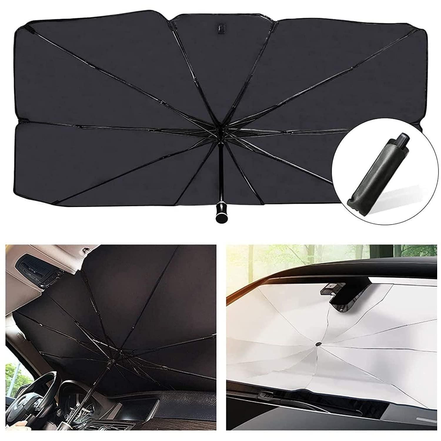 foldable car sun shade umbrella compact storage carry case