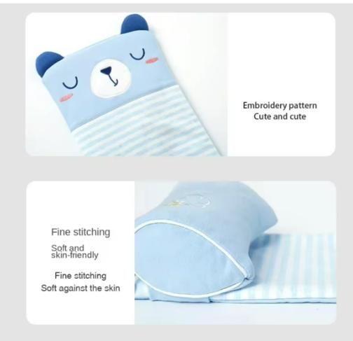 soft baby head shaping pillow with embroidery pattern cute design