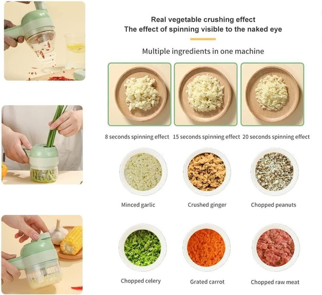portable electric garlic mincer chopper kitchen tool