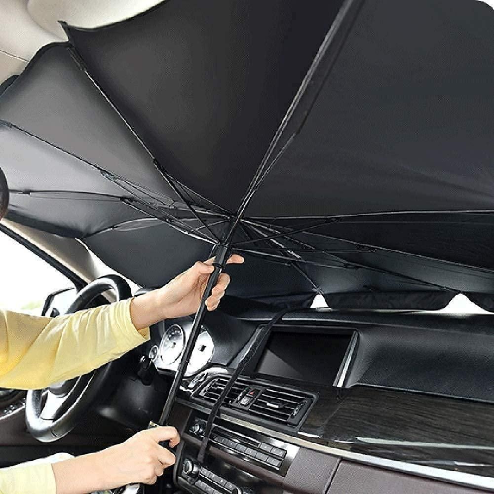Car Windshield Sun Shade Umbrella | Foldable Front Window Heat Protector | Blocks UV & Keeps Car Cool | Fits All Cars